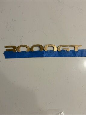 Gold '3000GT' Emblem Badge Mitsubishi